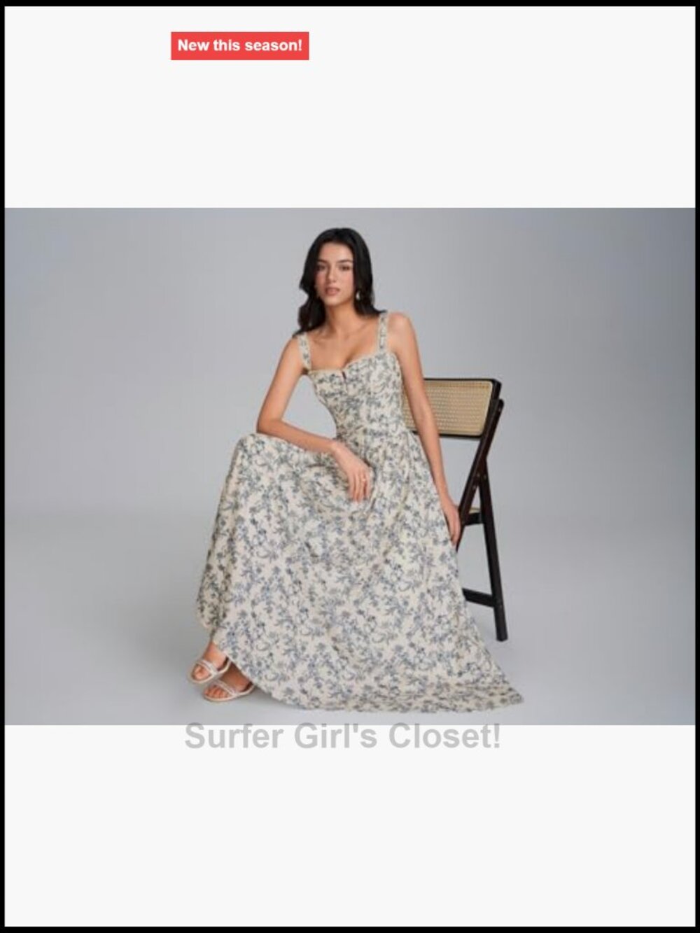Women's Corset Midi Dress with Pockets Flowy Smocked Summer Wedding Guest - Picture 6 of 7